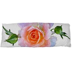 Pink Rose Flower, Floral Oil Painting Art Body Pillow Case (dakimakura) by picsaspassion