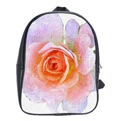 Pink Rose Flower, Floral Oil Painting Art School Bag (xl) by picsaspassion