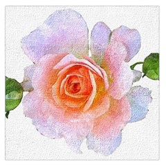 Pink Rose Flower, Floral Oil Painting Art Large Satin Scarf (square) by picsaspassion