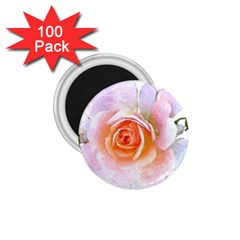 Pink Rose Flower, Floral Watercolor Aquarel Painting Art 1 75  Magnets (100 Pack)  by picsaspassion