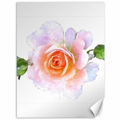 Pink Rose Flower, Floral Watercolor Aquarel Painting Art Canvas 36  X 48   by picsaspassion