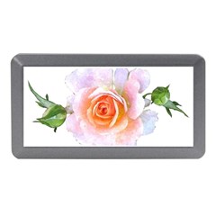 Pink Rose Flower, Floral Watercolor Aquarel Painting Art Memory Card Reader (mini) by picsaspassion