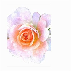 Pink Rose Flower, Floral Watercolor Aquarel Painting Art Large Garden Flag (two Sides) by picsaspassion