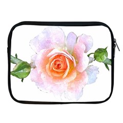 Pink Rose Flower, Floral Watercolor Aquarel Painting Art Apple Ipad 2/3/4 Zipper Cases by picsaspassion