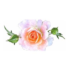 Pink Rose Flower, Floral Watercolor Aquarel Painting Art Satin Wrap by picsaspassion