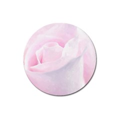 Rose Pink Flower, Floral Aquarel - Watercolor Painting Art Magnet 3  (round) by picsaspassion