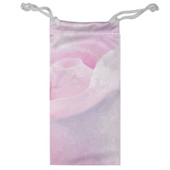 Rose Pink Flower, Floral Aquarel - Watercolor Painting Art Jewelry Bag by picsaspassion