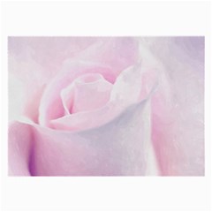 Rose Pink Flower, Floral Aquarel - Watercolor Painting Art Large Glasses Cloth (2-side) by picsaspassion