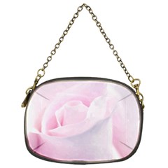 Rose Pink Flower, Floral Aquarel - Watercolor Painting Art Chain Purses (two Sides)  by picsaspassion