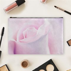 Rose Pink Flower, Floral Aquarel - Watercolor Painting Art Cosmetic Bag (large)  by picsaspassion