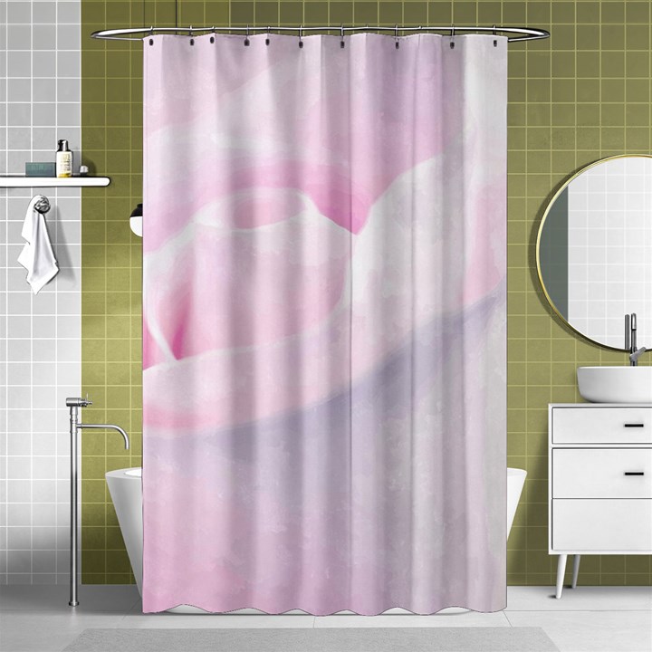 Rose pink flower, floral Aquarel - watercolor painting art Shower Curtain 48  x 72  (Small) 