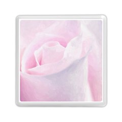 Rose Pink Flower, Floral Aquarel - Watercolor Painting Art Memory Card Reader (square)  by picsaspassion