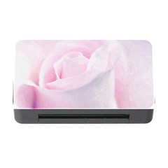 Rose Pink Flower, Floral Aquarel - Watercolor Painting Art Memory Card Reader With Cf by picsaspassion