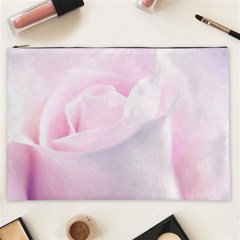 Rose Pink Flower, Floral Aquarel - Watercolor Painting Art Cosmetic Bag (xxl)  by picsaspassion