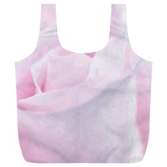 Rose Pink Flower, Floral Aquarel - Watercolor Painting Art Full Print Recycle Bags (l)  by picsaspassion