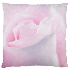 Rose Pink Flower, Floral Aquarel - Watercolor Painting Art Standard Flano Cushion Case (one Side) by picsaspassion