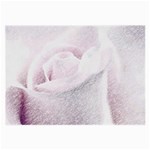 Rose pink flower. floral pencil drawing art Large Glasses Cloth Front