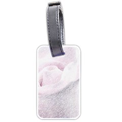 Rose Pink Flower  Floral Pencil Drawing Art Luggage Tags (one Side) 