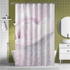 Rose Pink Flower  Floral Pencil Drawing Art Shower Curtain 48  X 72  (small)  by picsaspassion