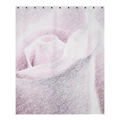 Rose Pink Flower  Floral Pencil Drawing Art Shower Curtain 60  X 72  (medium)  by picsaspassion