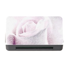 Rose Pink Flower  Floral Pencil Drawing Art Memory Card Reader With Cf