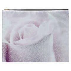 Rose Pink Flower  Floral Pencil Drawing Art Cosmetic Bag (xxxl)  by picsaspassion