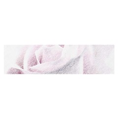 Rose Pink Flower  Floral Pencil Drawing Art Satin Scarf (oblong) by picsaspassion