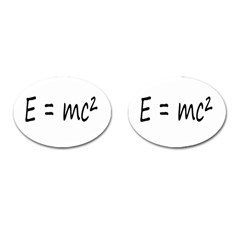 E=mc2 gravity formula physics Cufflinks (Oval)