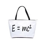 E=mc2 gravity formula physics Shoulder Handbags Front