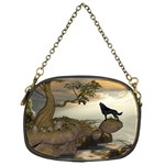 The Lonely Wolf On The Flying Rock Chain Purses (One Side)  Front