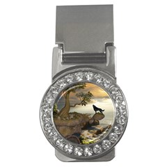 The Lonely Wolf On The Flying Rock Money Clips (cz)  by FantasyWorld7