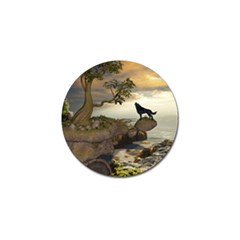 The Lonely Wolf On The Flying Rock Golf Ball Marker (10 Pack) by FantasyWorld7