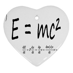 E=mc2 Formula Physics Relativity Ornament (heart) by picsaspassion