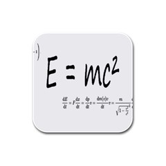 E=mc2 Formula Physics Relativity Rubber Square Coaster (4 Pack)  by picsaspassion