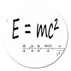 E=mc2 Formula Physics Relativity Magnet 5  (round) by picsaspassion