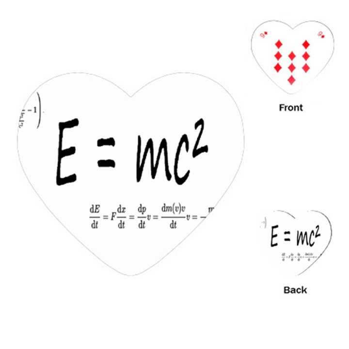 E=mc2 formula physics relativity Playing Cards (Heart) 