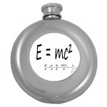 E=mc2 formula physics relativity Round Hip Flask (5 oz) Front