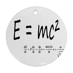 E=mc2 Formula Physics Relativity Round Ornament (two Sides) by picsaspassion