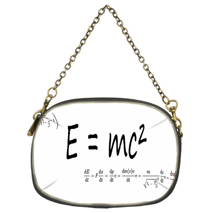 E=mc2 formula physics relativity Chain Purses (One Side) 