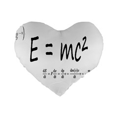 E=mc2 Formula Physics Relativity Standard 16  Premium Flano Heart Shape Cushions by picsaspassion