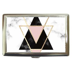 Triangles,gold,black,pink,marbles,collage,modern,trendy,cute,decorative, Cigarette Money Cases by NouveauDesign