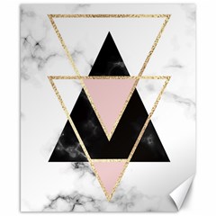 Triangles,gold,black,pink,marbles,collage,modern,trendy,cute,decorative, Canvas 8  X 10  by NouveauDesign