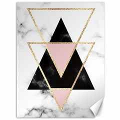 Triangles,gold,black,pink,marbles,collage,modern,trendy,cute,decorative, Canvas 36  X 48   by NouveauDesign