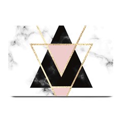 Triangles,gold,black,pink,marbles,collage,modern,trendy,cute,decorative, Plate Mats by NouveauDesign