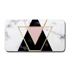 Triangles,gold,black,pink,marbles,collage,modern,trendy,cute,decorative, Medium Bar Mats by NouveauDesign