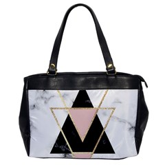 Triangles,gold,black,pink,marbles,collage,modern,trendy,cute,decorative, Office Handbags by NouveauDesign