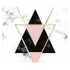 Triangles,gold,black,pink,marbles,collage,modern,trendy,cute,decorative, Double Sided Flano Blanket (small)  by NouveauDesign