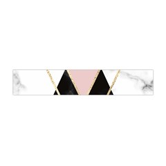 Triangles,gold,black,pink,marbles,collage,modern,trendy,cute,decorative, Flano Scarf (mini) by NouveauDesign