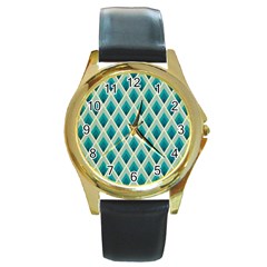 Artdecoteal Round Gold Metal Watch by NouveauDesign