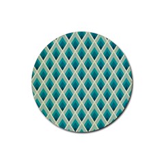 Artdecoteal Rubber Round Coaster (4 Pack)  by NouveauDesign